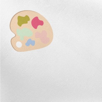 Cute Graffiti Palette Pongee