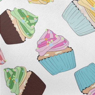 Assorted Colorful Cup Cakes Pongee