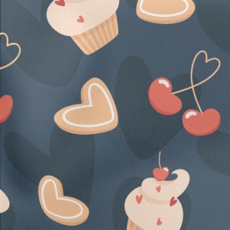 Cherry Cake Heart Cherry Lightweight Cotton Poplin