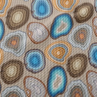 Geode And Agate Facet Patterns Birdseye Piqué