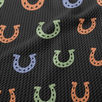 Colorful Horseshoe Pattern Birdseye Piqué