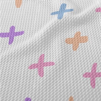 Colorful Hand Painted Cross Birdseye Piqué