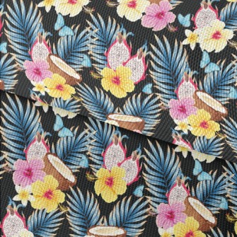 Tropical Flowers Fruit Coconut Waterproof Oxford