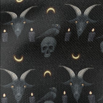 Skull And Candle Crow Goat Waterproof Canvas