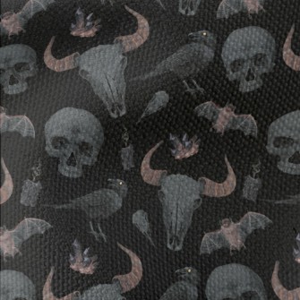 Cow Bone Skull Crow Bat Waterproof Canvas