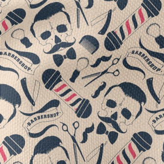 Barber Sign With Skull And Ute Waterproof Canvas