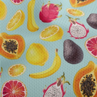 Tropical Exotic Fruits Athletic Mesh Flat Back