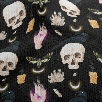 Skull Candle Crow Insect Ghost Athletic Mesh Flat Back