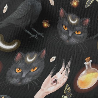 Ghost Hand Black Cat Crow Inse Terry