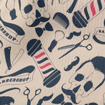 Barber Sign With Skull And Ute Terry