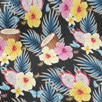 Tropical Flowers Fruit Coconut Standard Corduroy