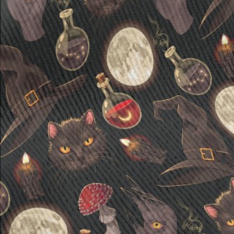 Witch Hat Black Cat Ghost Hand Standard Corduroy