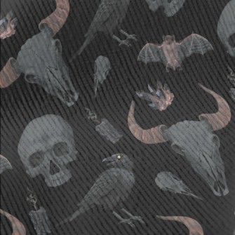 Cow Bone Skull Crow Bat Standard Corduroy