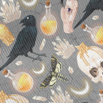 Ghost Hand Skull Crow Candle Standard Corduroy