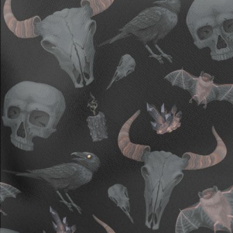 Cow Bone Skull Crow Bat Stretch Ponte