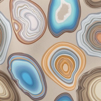 Geode And Agate Facet Patterns Stretch Ponte