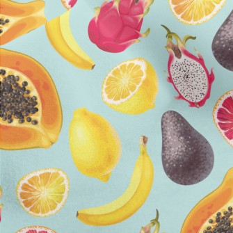 Tropical Exotic Fruits Micro Fleece
