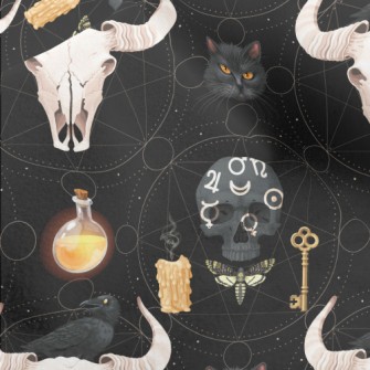 Ox Bone Potion Black Cat Key Micro Fleece