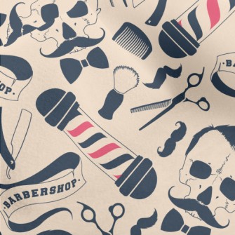 Barber Sign With Skull And Ute Micro Fleece