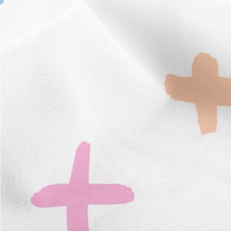 Colorful Hand Painted Cross Micro Fleece