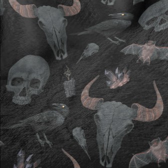 Cow Bone Skull Crow Bat Minky