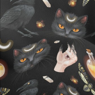 Ghost Hand Black Cat Crow Inse Lightweight Performance Linen