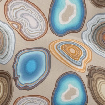 Geode And Agate Facet Patterns Lightweight Performance Linen
