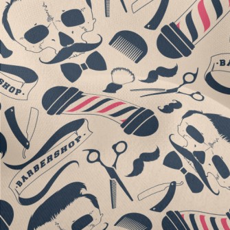 Barber Sign With Skull And Ute Lightweight Performance Linen