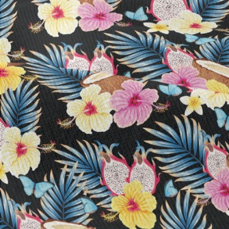 Tropical Flowers Fruit Coconut Modern Jersey