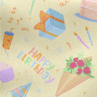 Birthday Cake Gift Firecracker Jersey Backed Fleece