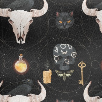 Ox Bone Potion Black Cat Key Jersey Backed Fleece