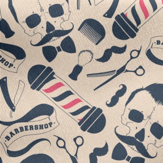 Barber Sign With Skull And Ute Jersey Backed Fleece