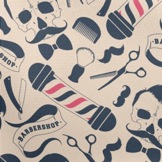 Barber Sign With Skull And Ute Pongee