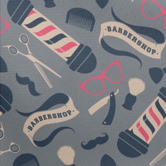 Barber Shop Sign And Utensils  Pongee