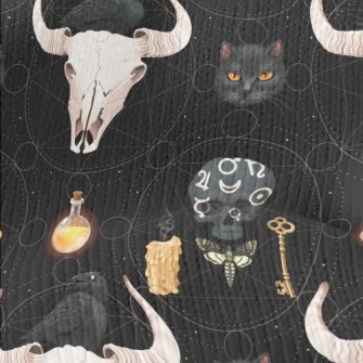 Ox Bone Potion Black Cat Key Stretch Jersey