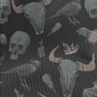 Cow Bone Skull Crow Bat Stretch Jersey