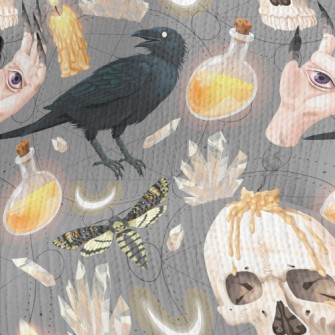 Ghost Hand Skull Crow Candle Stretch Jersey