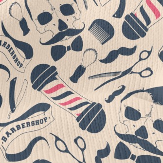 Barber Sign With Skull And Ute Stretch Jersey