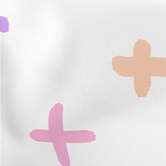Colorful Hand Painted Cross Lightweight Cotton Poplin