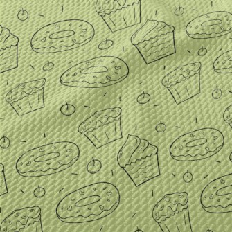 Simple Cupcakes And Donuts Birdseye Piqué