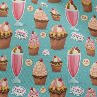 Sweet Cherry Drink And Cupcake Chiffon