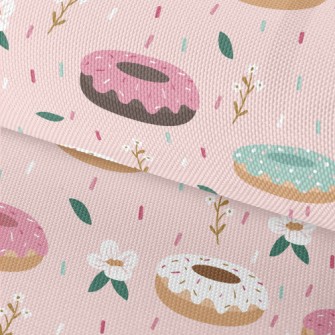 Colorful Donuts And Flowers Waterproof Oxford
