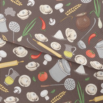 Kitchen Utensils And Ingredien Waterproof Oxford