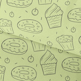 Simple Cupcakes And Donuts Waterproof Oxford