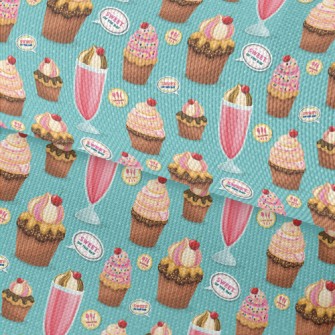 Sweet Cherry Drink And Cupcake Waterproof Oxford