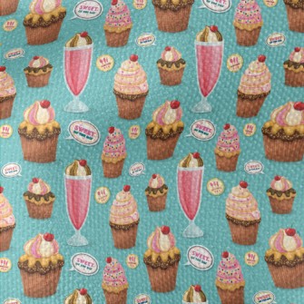 Sweet Cherry Drink And Cupcake Waterproof Canvas