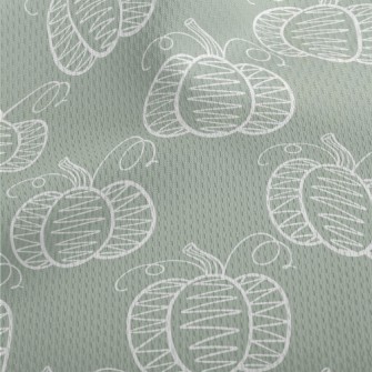 Simple Hand Drawn Pumpkin Athletic Mesh Flat Back