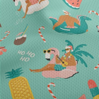 A Hot Tropical Christmas Athletic Mesh Flat Back