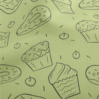 Simple Cupcakes And Donuts Athletic Mesh Flat Back