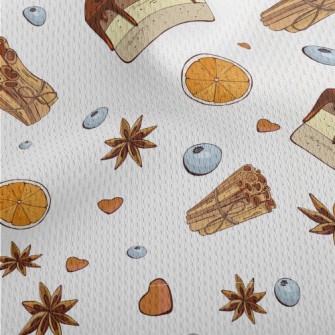 Blueberry Cake With Spices Athletic Mesh Flat Back